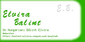 elvira balint business card